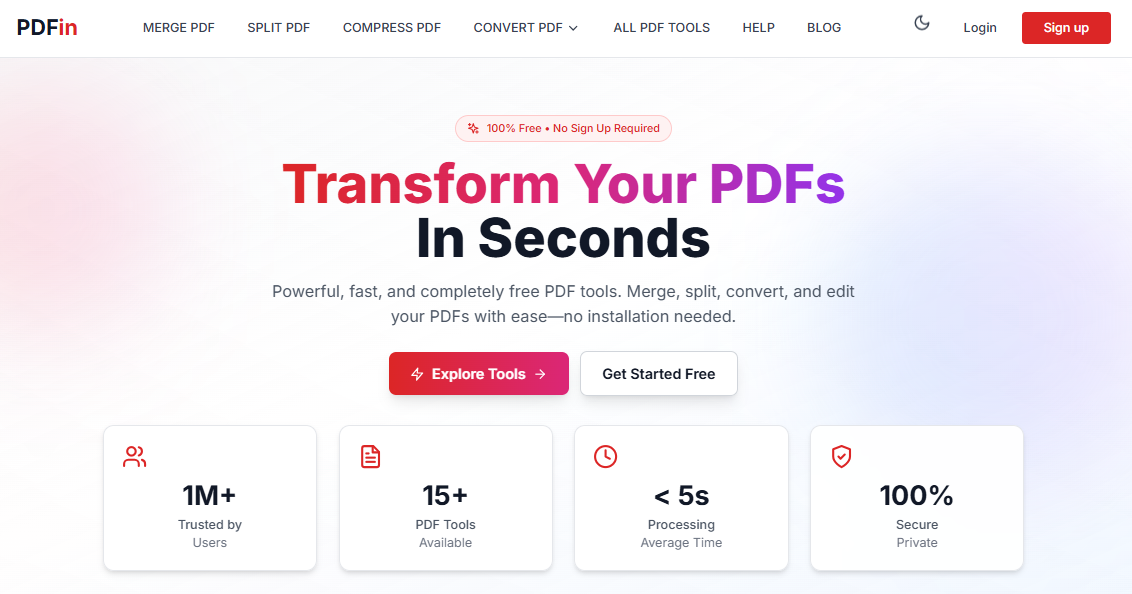 PDFin Online Tools